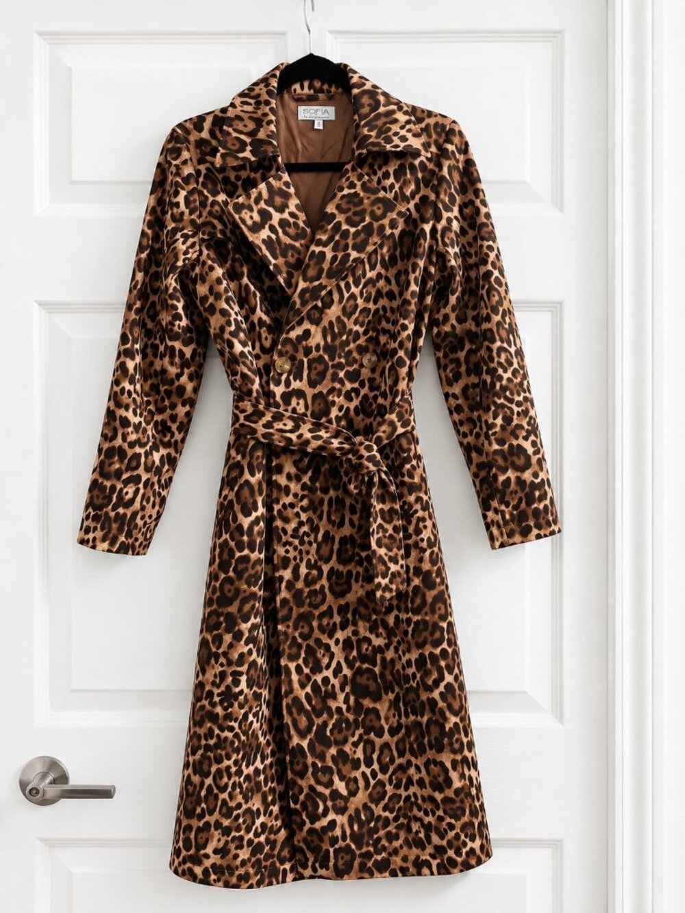 Sofia Jeans by Sofia Vergara Double-Breasted Trench Coat